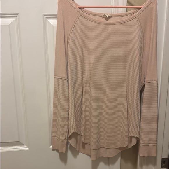 1.4.3. Story by Line Up Tan Relaxed Long Sleeve Sweatshirt - Picture 1 of 6